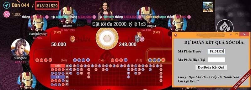 các loại tool tài xỉu