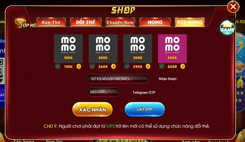 nạp tiền Tài xỉu Bom 24h