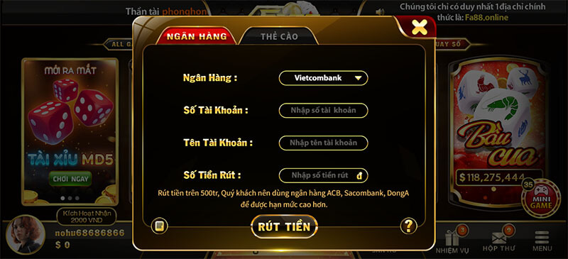 Cổng game tài xỉu FA88 Club độc đáo