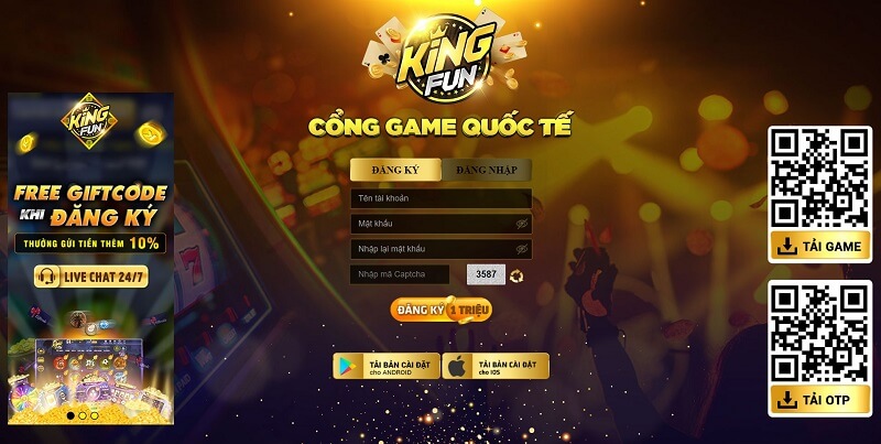 đăng ký tài xỉu king fun