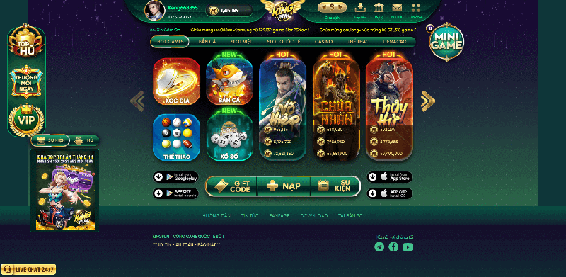 tài xỉu king fun cổng game