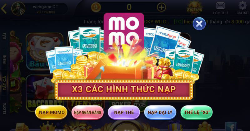hình thức nạp BetVip99.Com
