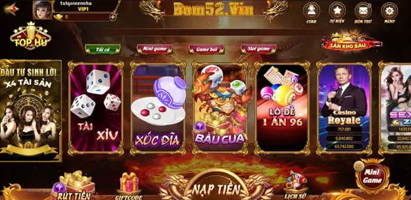 đặc điểm cổng game bom52