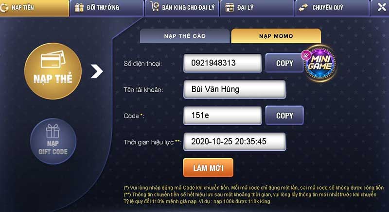 nạp tiền MaxClub Pro