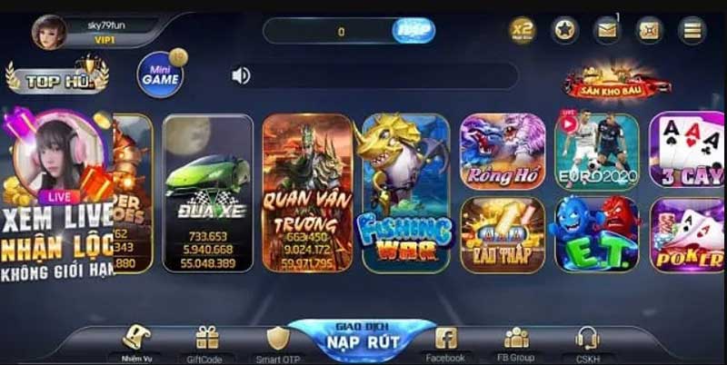 nhà cái Sky79 Fun có trò chơi gì