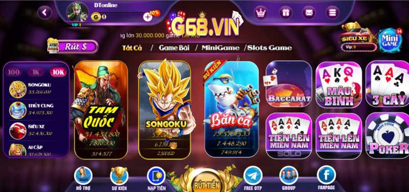 nên chơi gì ở G68 Vin