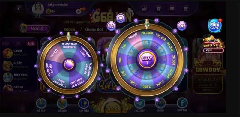 vòng quay may mắn G68 Vin