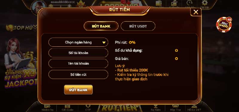 rút tiền Loc99 Vip