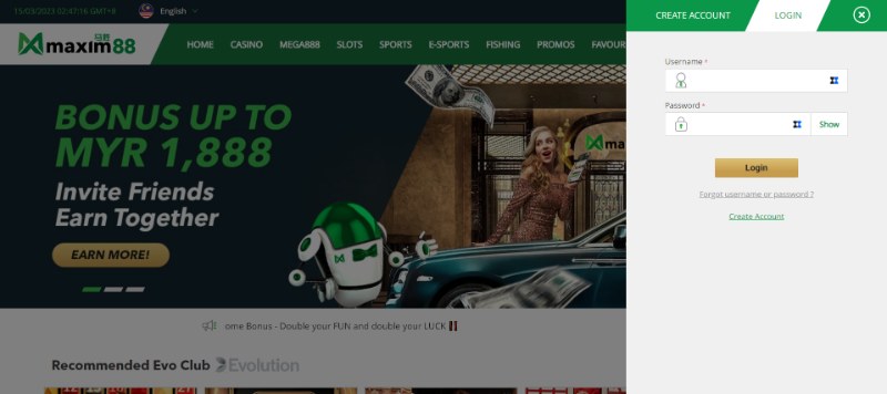 Đăng nhập MAXIM88