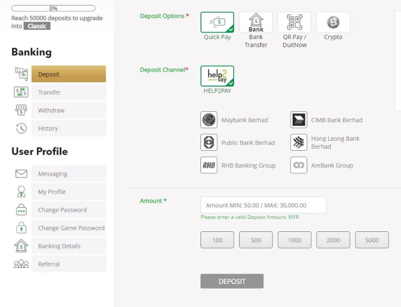Nạp tiền MAXIM88