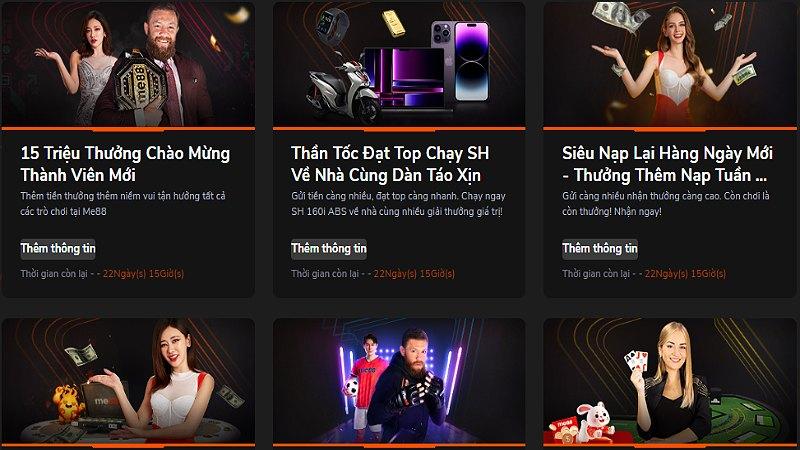 d/ Cập nhật thường xuyên các khuyến mãi hấp dẫn cho người chơi