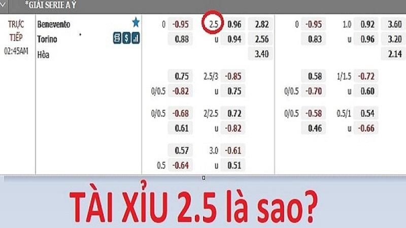 Giới thiệu về kèo tài xỉu 2.5 là gì trong cá độ thể thao?